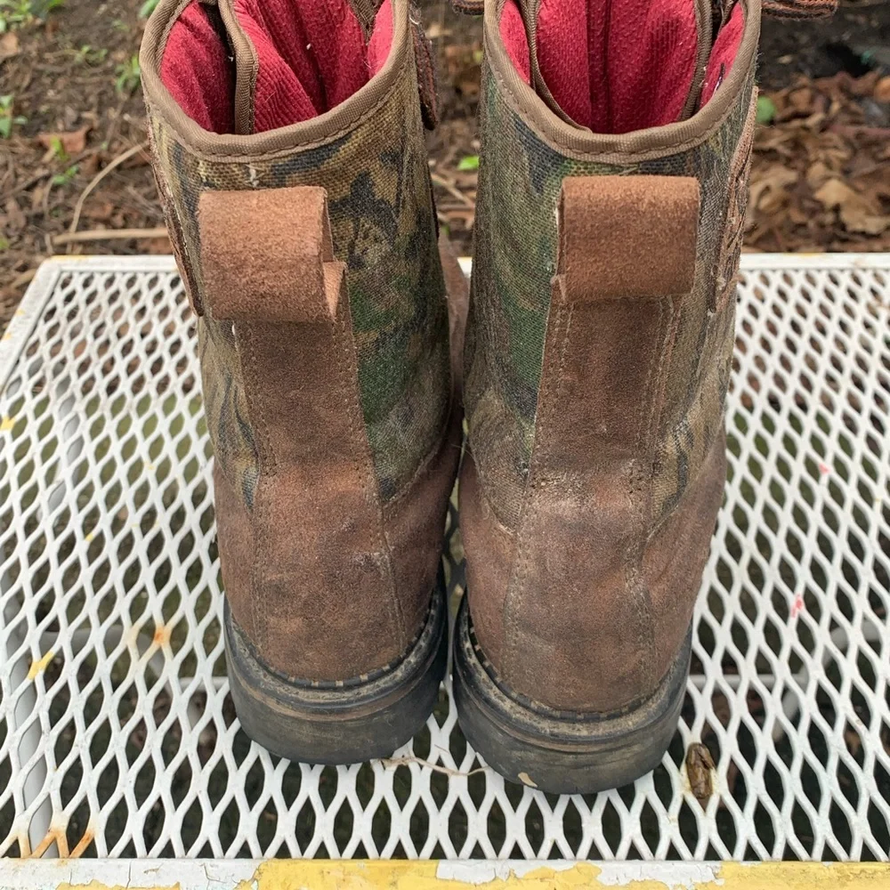 Northlake Boots Men 8.5 M Brown Leather Gore Tex Thinsulate Camo Hunting Work